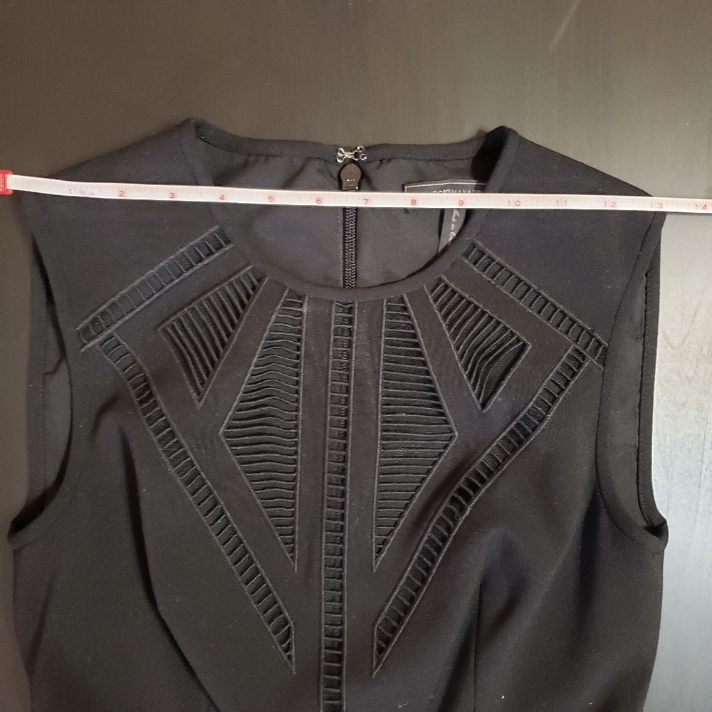 BCBGMaxAzria Embroidered Sheer-Trim Dress - Picture 9 of 16